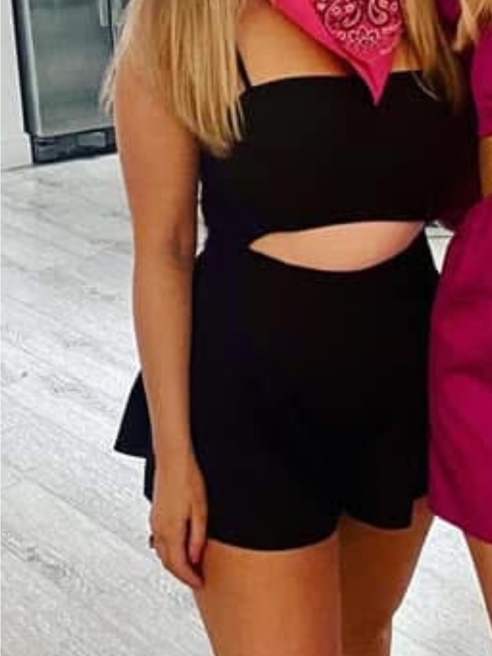 MARBLE Black Cutout Romper